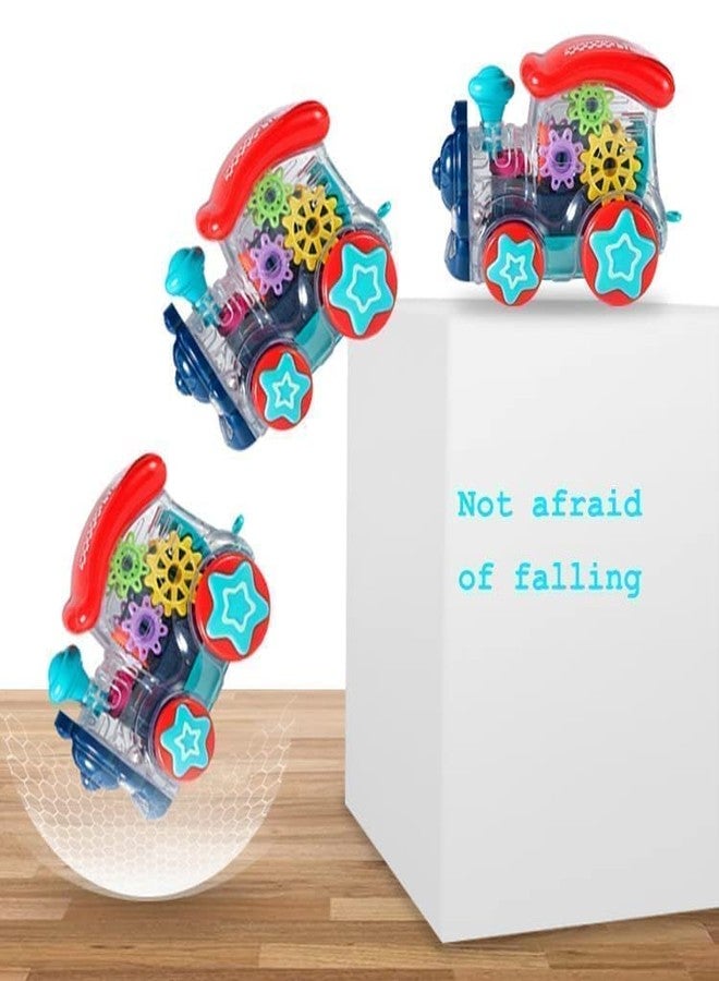 RKZ® New Play Toy Plastic Transparent Gear Train Car Musical and 3D Lights Toy Car for 2 to 5 Year Kids - Image 5